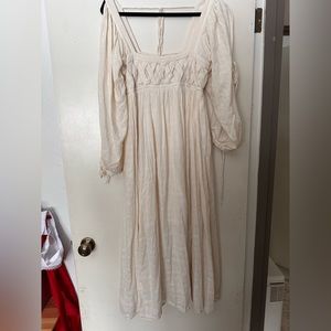 Free people cream midi dress